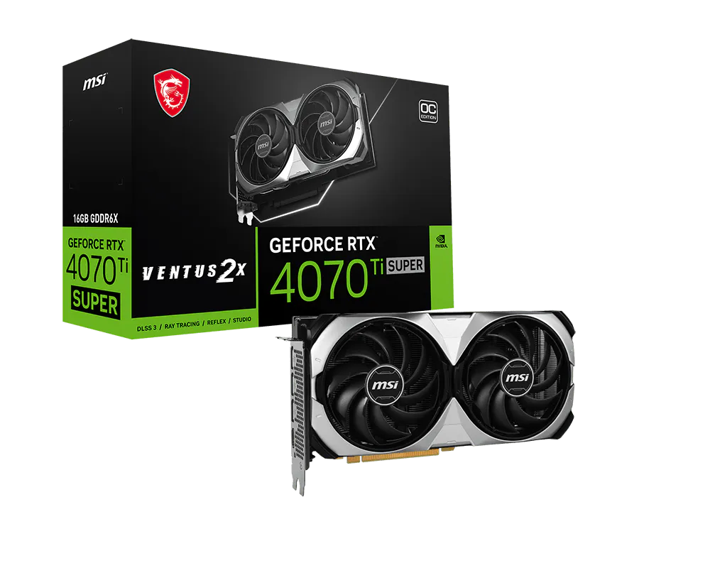 MSI GeForce RTX 4070 Ti SUPER 16G VENTUS 2X OC